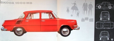 Skoda 1000 MB Modelprogram 1965 Carbrochure (6735)